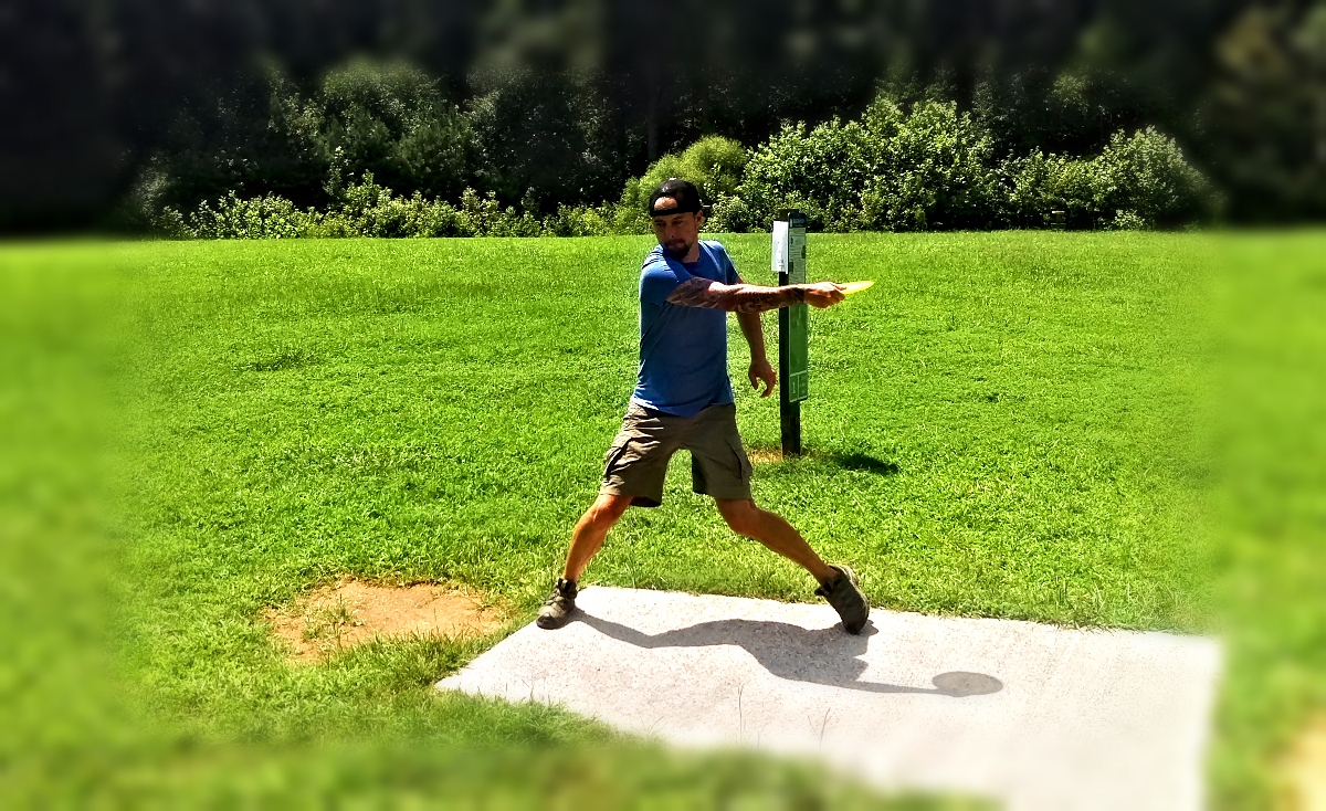 Disc Golf Teeing Off