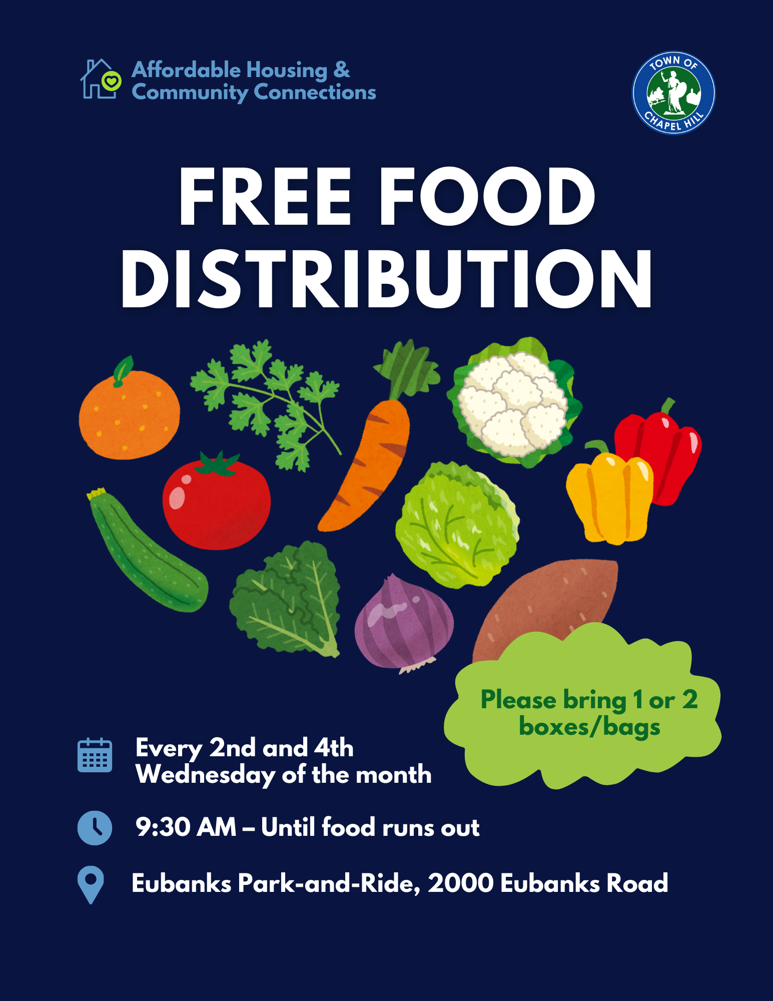 Food Distribution Flyer - Webpage